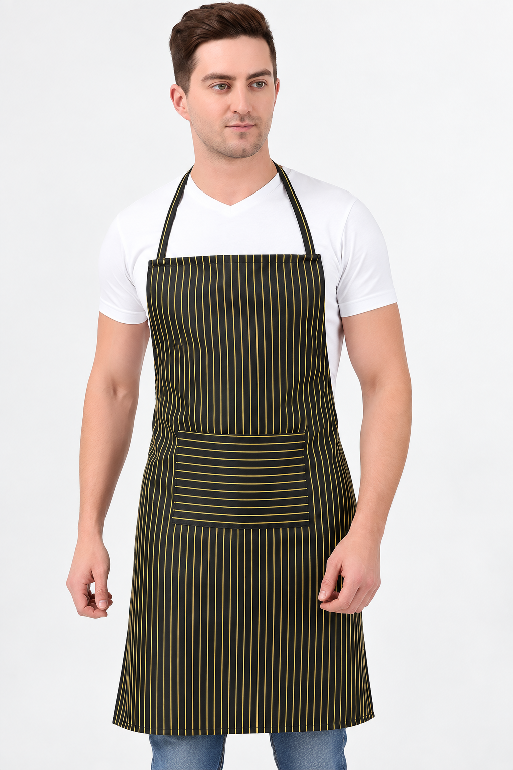 APRON Yellow on Black