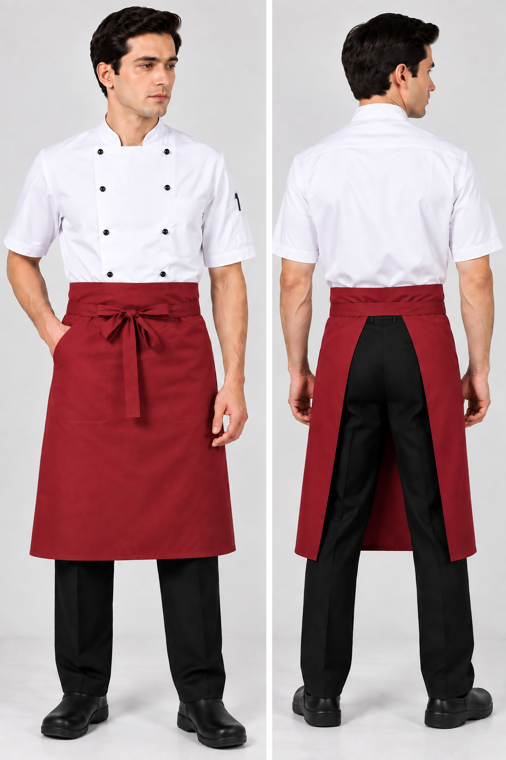 Service Plain Apron red